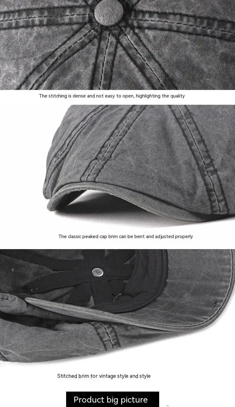 Men's Women's Beret Hat New Fashion Newsboy Caps Outdoor Streetwear Washed Denim Peaked Cap Casual Vintage Boina Hatss