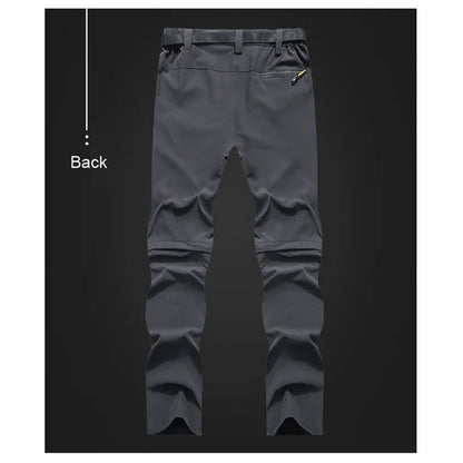 Men Summer UV-Proof Thin Pants SoftShell Outdoor Waterproof Camping Trekking Hiking Fishing Cycling Climbing Detachable Trousers