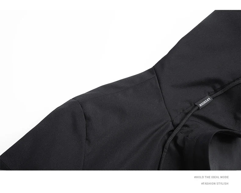 Waterproof Jacket Men Outdoor Softshell Zip Up Hooded Jacket Windbreaker Hiking Camping Coats Lightweight Spring Autumn Coats