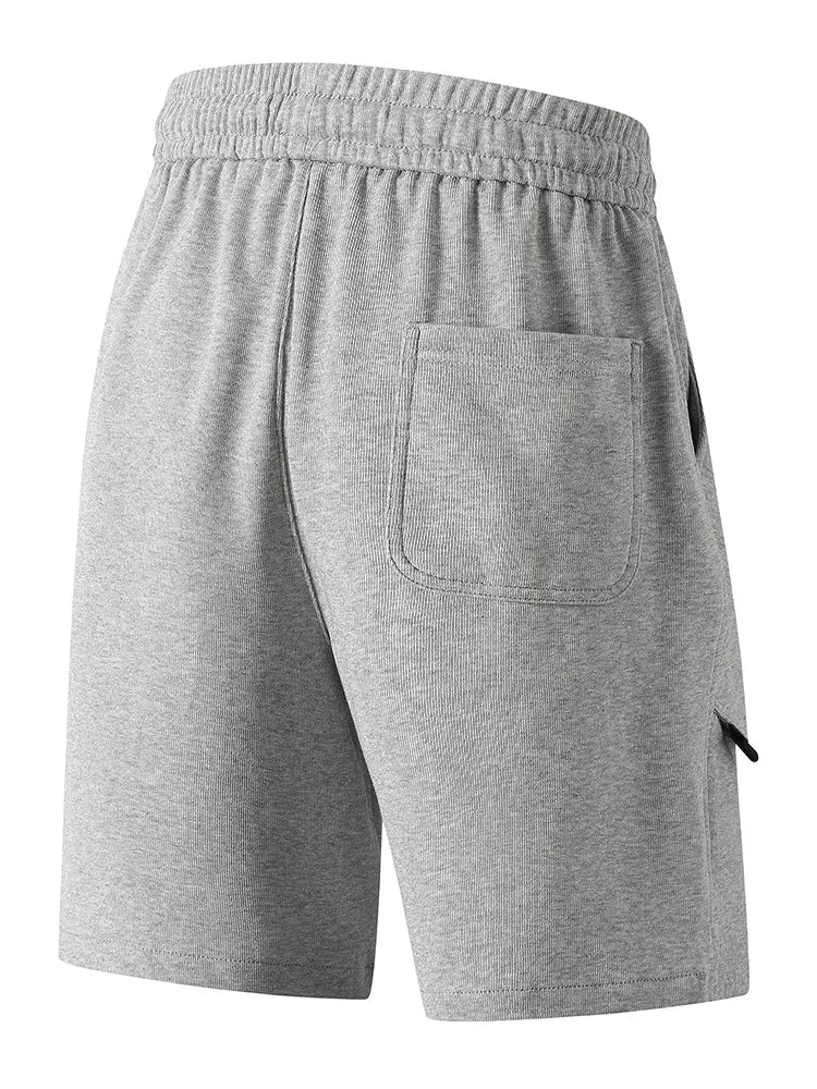 Summer Men's Knit Casual Shorts Cotton-Blend Cool Comfort Sport Shorts Relaxed-Fit Gym Shorts Asian Size M-4XL