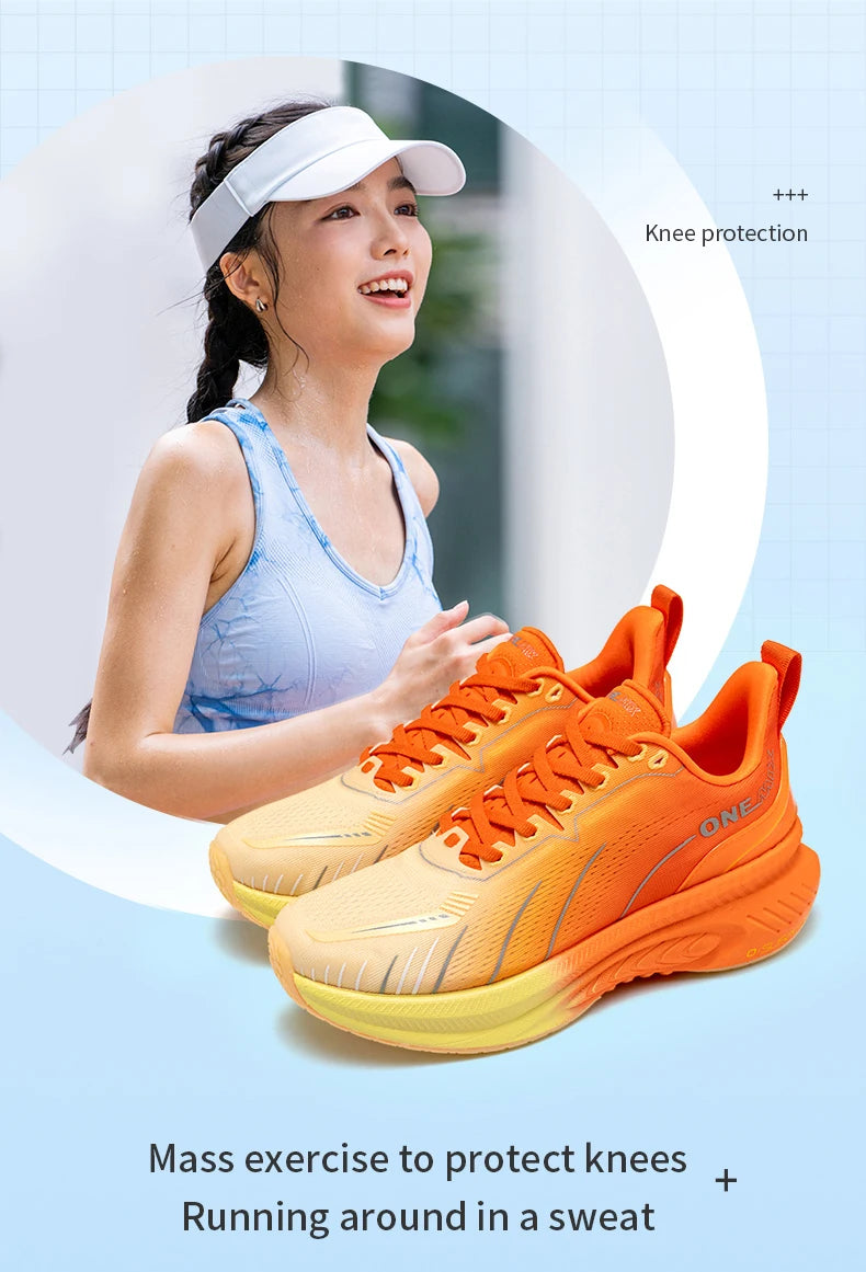 New Cushioning Running Shoes For Men Suitable Heavy Runners Lace Up Sports Women Non-slip Outdoor Athletic Male Sneakers