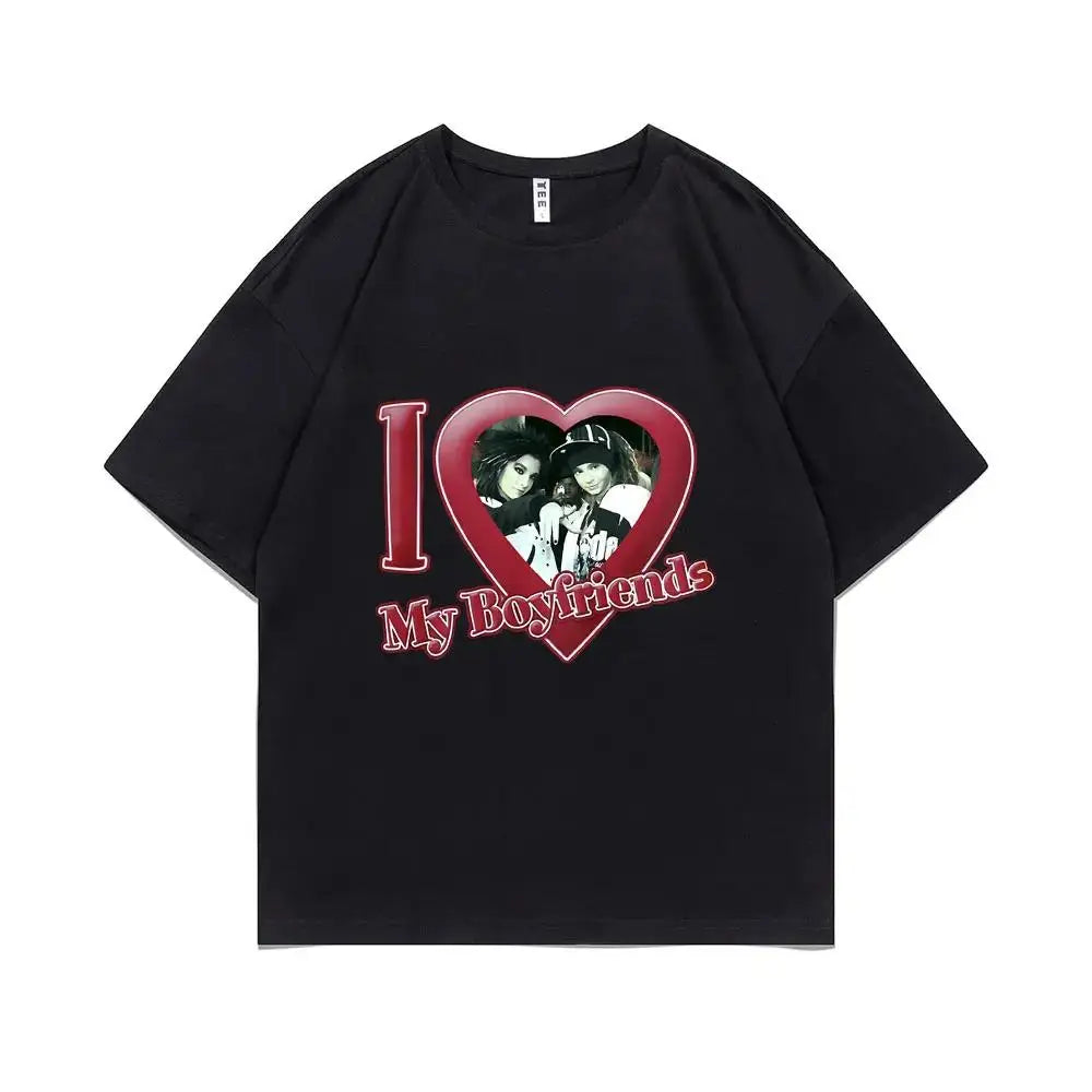 Rock Band Tokio Hotel Kaulitz Graphic Print T Shirt Fashion Punk Short Sleeve  Casual Hip op Streetwear Plus Size T Shirt Women