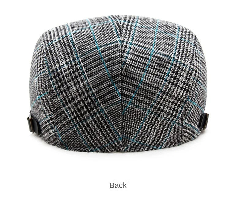 Men's Women's Beret Herringbone Flat Ivy Newsboy Hat Wool Blend Gatsby Cabbie Adjustable Cap