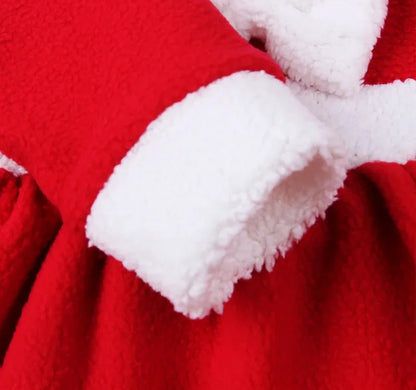 2025 Baby Girl Boy Christmas Costumes Red Santa Claus Suit Festival Halloween Cosplay Sets Christmas Baby Clothes
