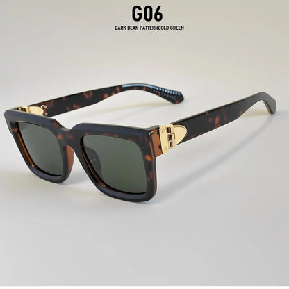 Blue Square Sunglass Men Luxury 2026 Sunglasses Women Trendy Woman Vintage Designer Fashion Glasses Gafas De Sol Hombre Lunette