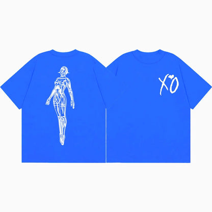 Rapper The Weeknd Merch T-shirt Men Women Clothing Fashion Hip Hop Short Sleeve T-shirts Summer Casual Loose 100%cotton T Shirts