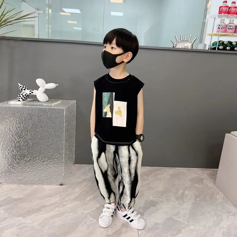 Vest Set Boy´s Clothing Children's From 8 12 Years Shorts Summer Suit Kids Boys Child Boutique 4 Wear Clothes Toddler T-shirt 7