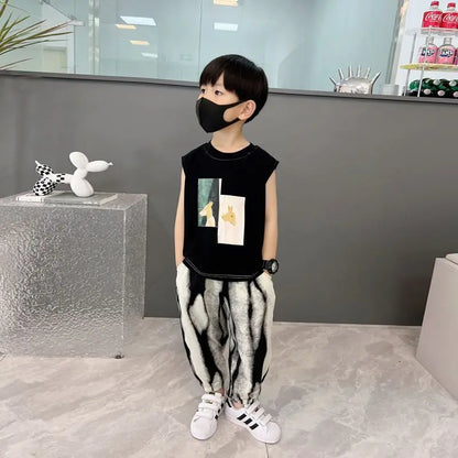 Vest Set Boy´s Clothing Children's From 8 12 Years Shorts Summer Suit Kids Boys Child Boutique 4 Wear Clothes Toddler T-shirt 7
