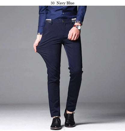 Black Suit Pants for Men Spring and Autumn Stretchy and Non-Ironing Office Trousers Slim Fit Formal Pants for Men Dress Pants