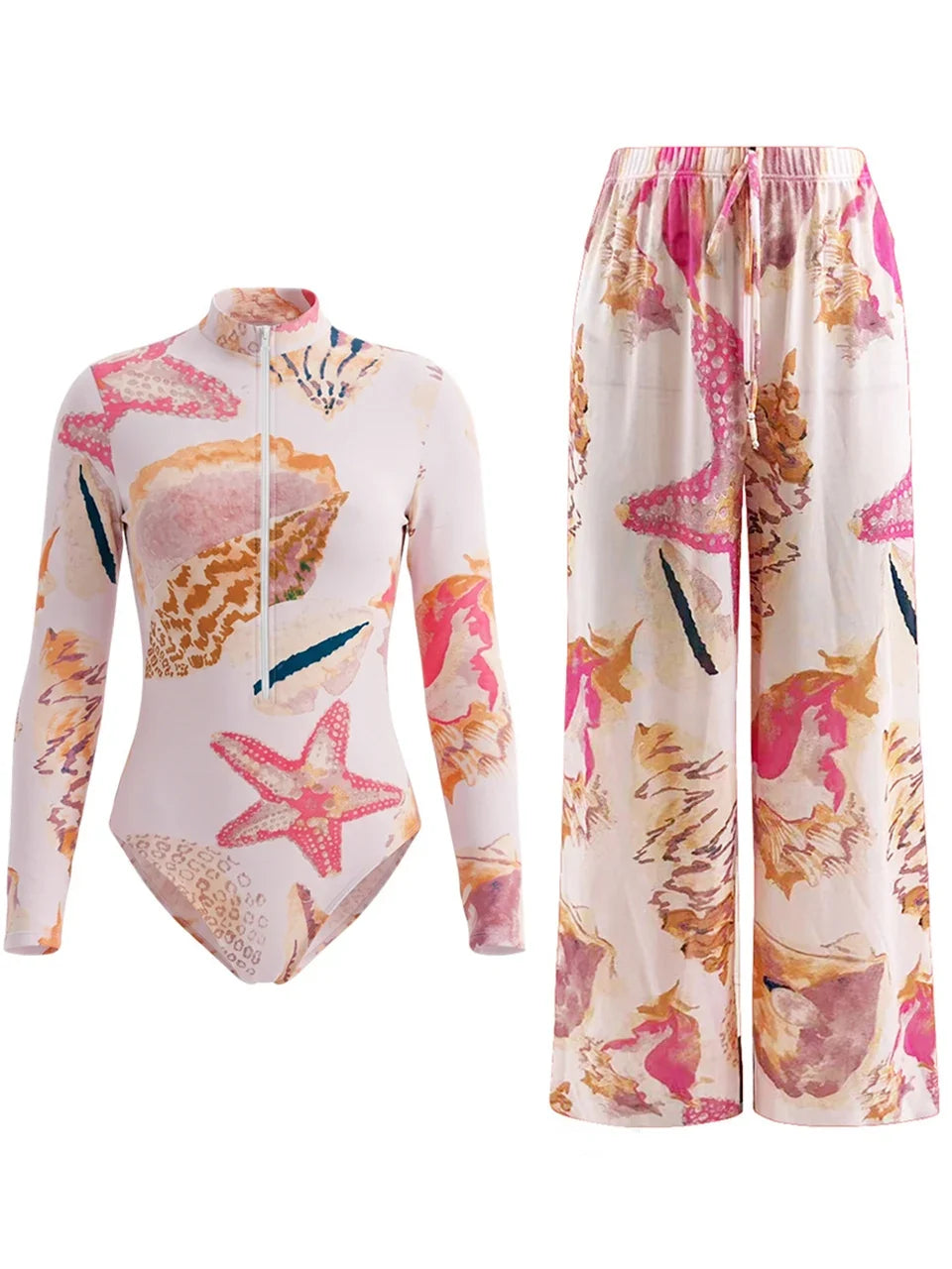 One Piece Sun Protection Swimwear 2026 Women Long Sleeved Print Swimsuit Female Sports Bathers Swimming Bodysuit Beach купальник