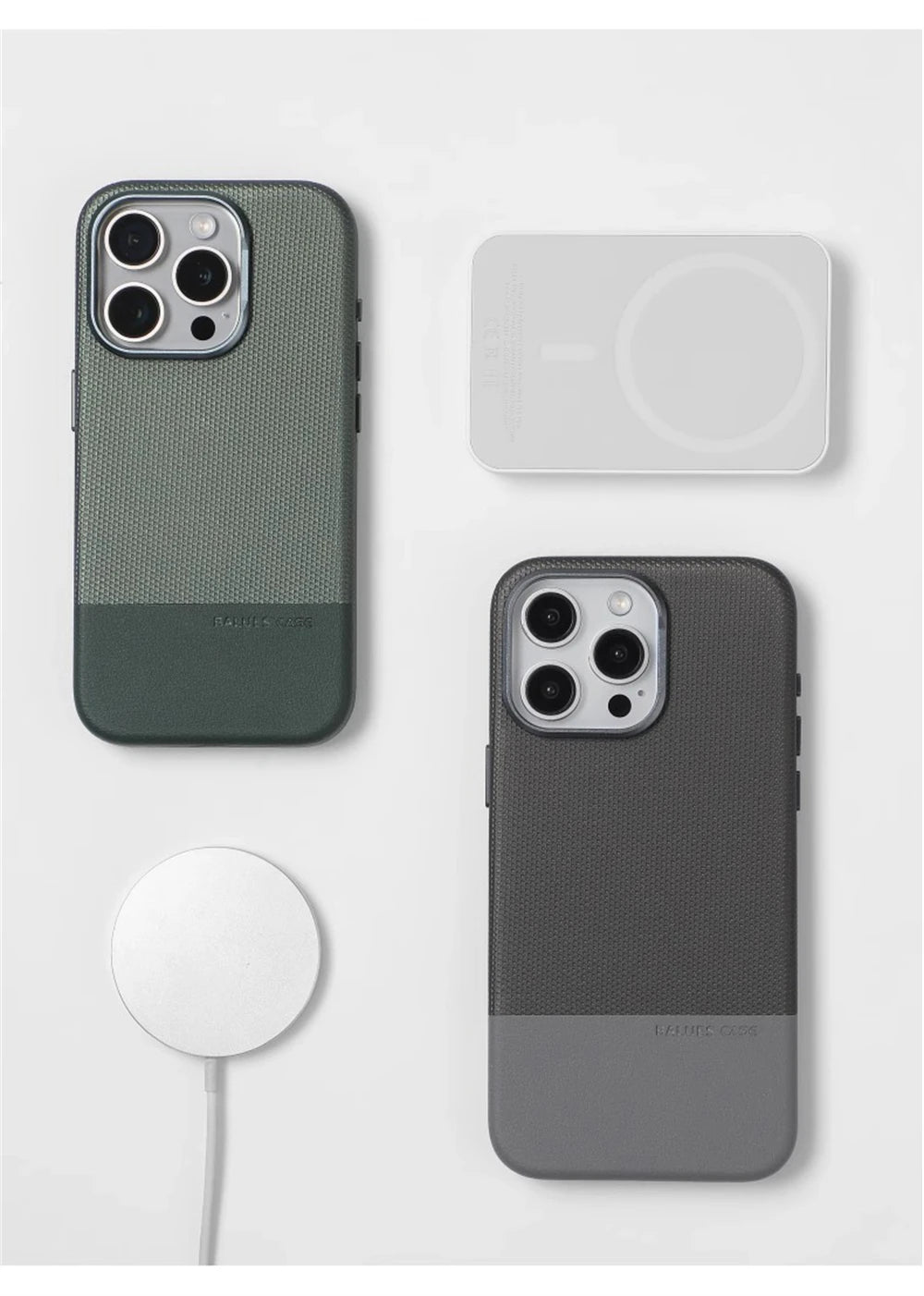 Luxury Business Hit Color Relief Leather Magnetic Case For iPhone 17 Air 16 15 14 13 Pro Max MagSafe Shockproof Alloy Lens Cover