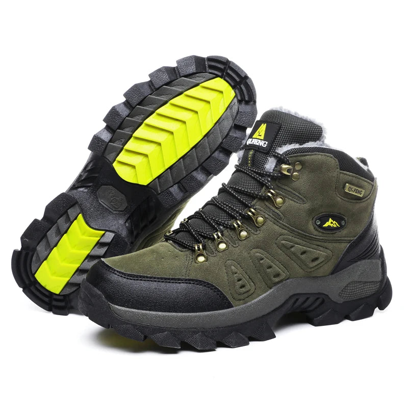 36-48 Autumn Winter Men Women Ankle Boots Leather Tactical Shoes New Plus Anti-Skidding Classical Walking Footwear Summer Hiking