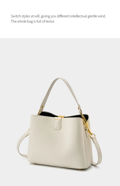 Genuine Leather Women's Bag Luxury Designer Shoulder Bag Large Capacity Cowhide Handbags High Quality Women Crossbody Bags