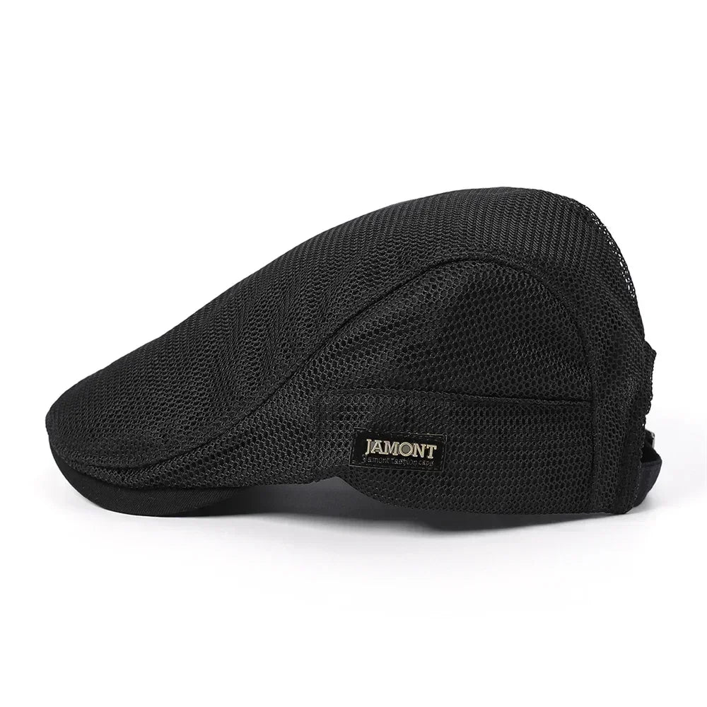 Summer Mens Hats Breathable Mesh Newsboy Caps Outdoor Baker Boy Boinas Cabbie Hat Fashion Driving Flat Cap For Women