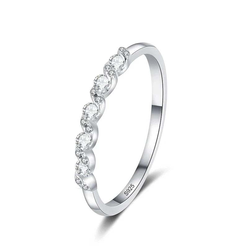 Full D Color VVS1 Moissanite Ring Delicate Lab Diamond Ring 925 Sterling Silver for Women Engagement Wedding Jewelry