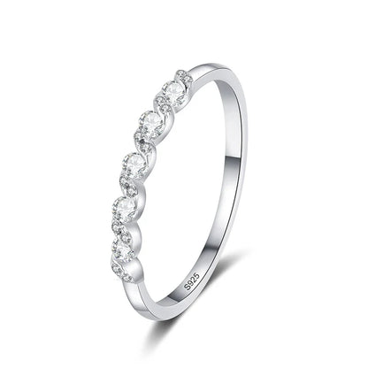 Full D Color VVS1 Moissanite Ring Delicate Lab Diamond Ring 925 Sterling Silver for Women Engagement Wedding Jewelry