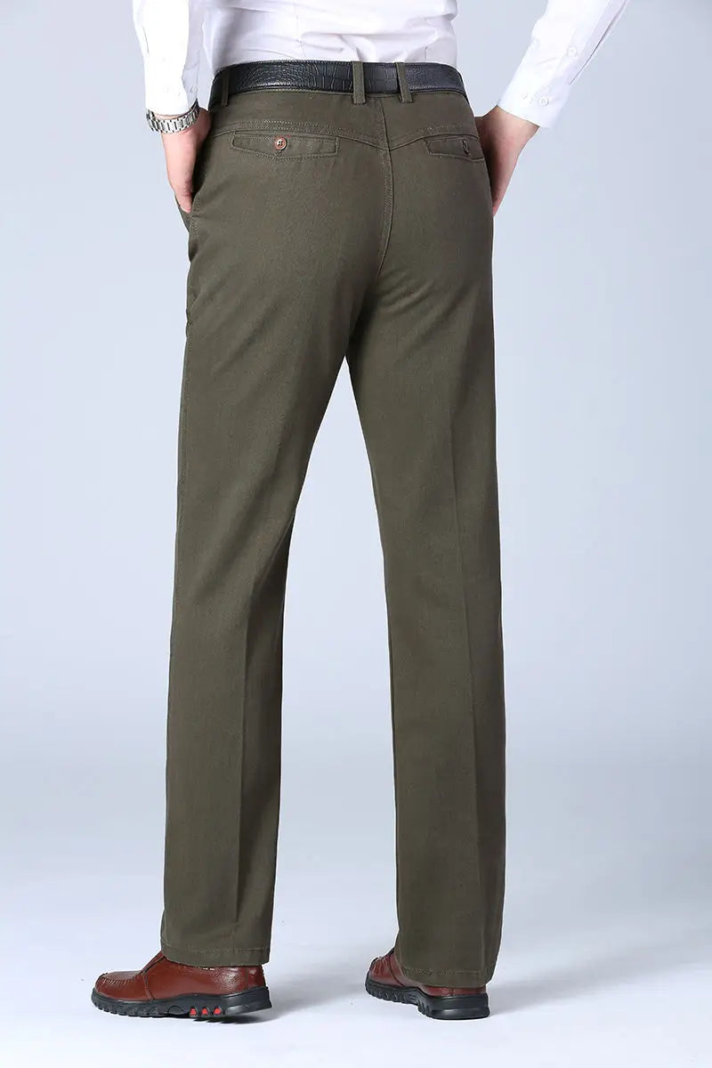 Mens Trousers Business Casual Pants Autumn Spring Dress Straight Pants Black Suit Pants Loose Formal Dress Pants