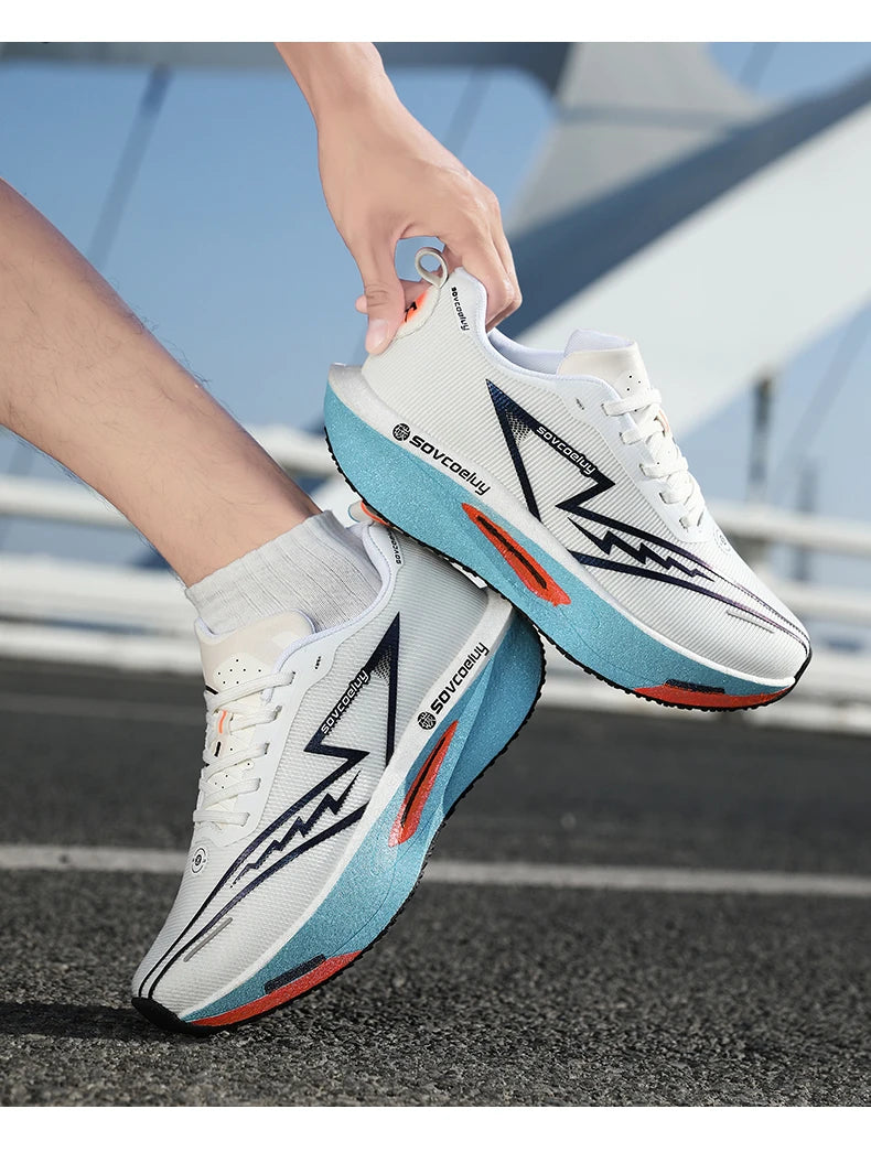 Running Shoes Carbon Board Profession Marathon Men Sports Breathable Lightweight Women's Comfortable Athletic Nonskid Sneakers