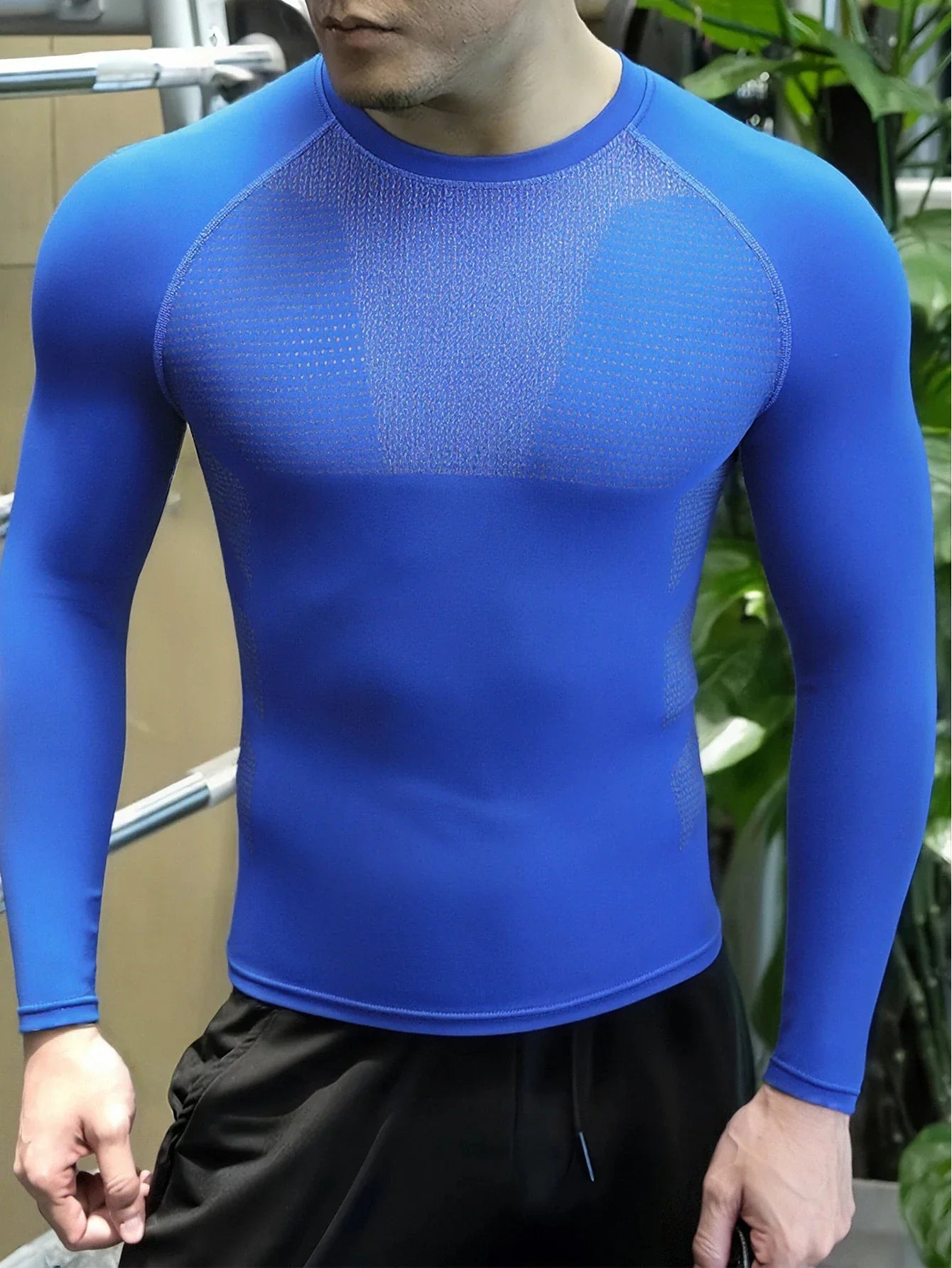 Men's Athletic Quick-Dry Long Sleeve Tee - High-Stretch, Durable & Versatile Sportswear for Training and Casual Wear