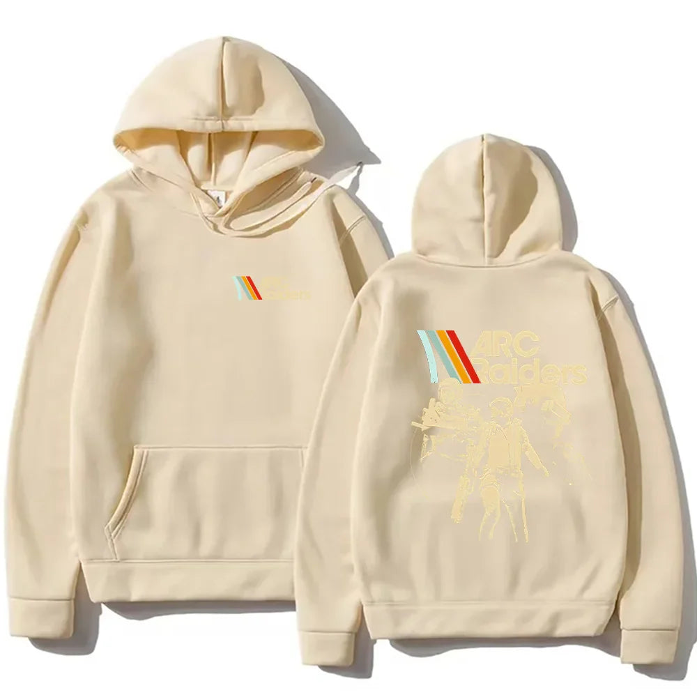 ARC Raiders Striped Hoodies ARC Hot Game Survival Evolved Sweatshirt  Gifts for Gamer Clothes Unisex Vintage Game Lovers Hoody