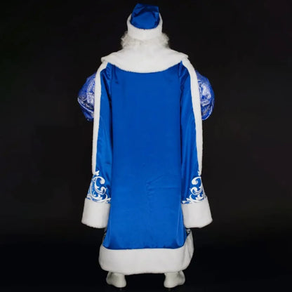 New Santa Claus Carnival Costume Luxurious Performance Outfit Christmas Costume Set Christmas Gift (Without scepter)