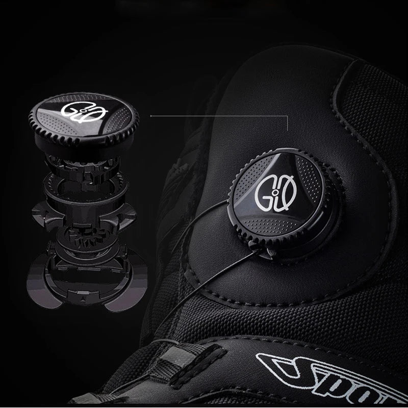 Rotating Button Men's Snow Boots Warm Plush Winter Boots Men Outdoors Cotton Shoes Wear resistant Mid-Calf Boots Platform Shoes