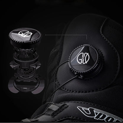 Rotating Button Men's Snow Boots Warm Plush Winter Boots Men Outdoors Cotton Shoes Wear resistant Mid-Calf Boots Platform Shoes