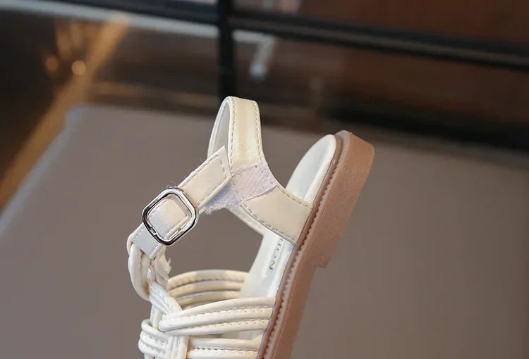 New Sandals Summer Children's Woven Casual Baby Shoes Girls Beach Shoes Slipper Baby Girl Shoes Size 22-31