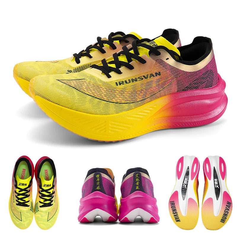 Professional Marathon Shoes Men Nylon Carbon Fiber Breathable Ultra Light  Race Running Sneakers Unisex
