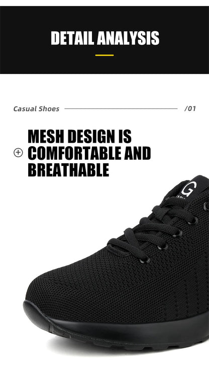 High Quality Men's Boots Safety Shoes Steel Toe Puncture-Proof Work Boots Lightweight Safety Work Shoes Men Indestructible Shoes