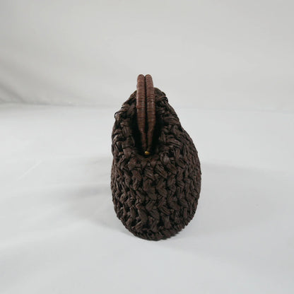 Fashion Straw Clip Shell Clutch Bag for Women Designer Paper Woven Handbags Casual vintage Handmade Summer Beach Bag 2025