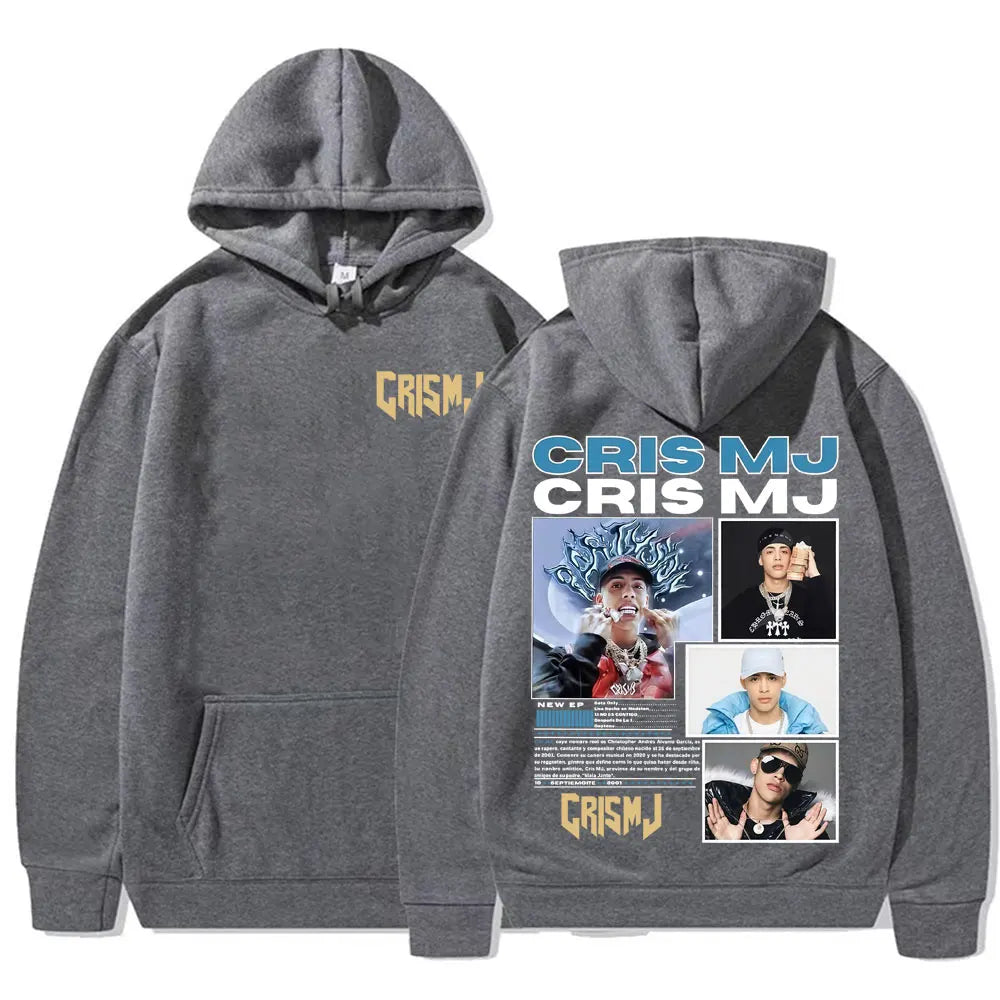 Rapper CRIS MJ Album Tour 2025 Graphic Hoodies Men's Women Fashion Hip Hop Streetwear Sweatshirts High Quality Bodywarmer Hoodie