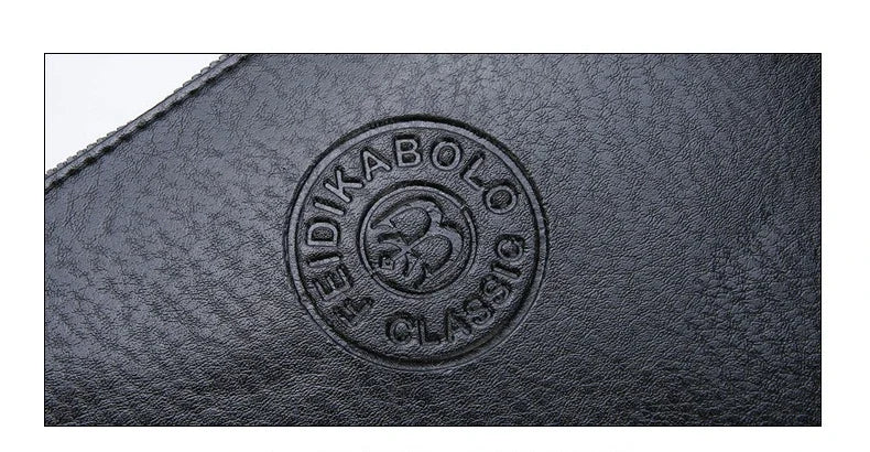 Nouvelle Pochette pour Homme Style Business Grand Portefeuille en Cuir PU Souple Homme avec Dragonne Sac Élégant Décontracté et Tendance Sac à Main Pochette Homme
