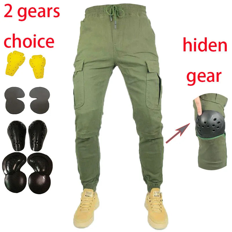 Men & Women Riders Equipment Tooling Casual Hidden Knee Pads Hip Gears STYLE Jeans Hockey Pants Off-road Motorcycle Riding Pants