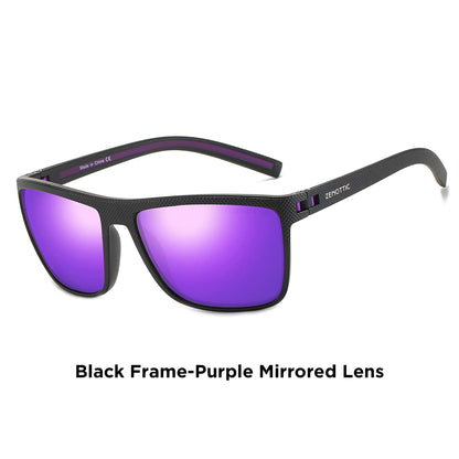 Polarized Sunglasses for Men Lightweight TR90 Frame UV400 Protection Square Sun Glasses