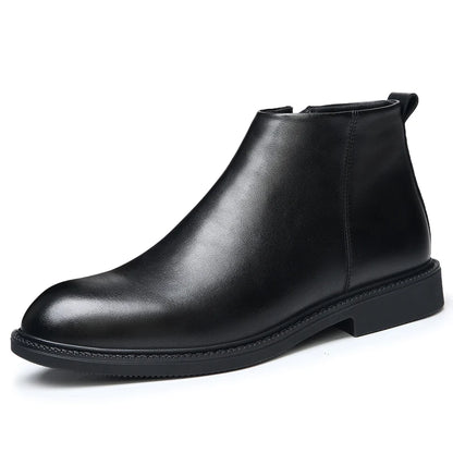 New Business Men's Short Boots Retro fashion minimalist style Outdoor leisure party office genuine leather adult quality shoes