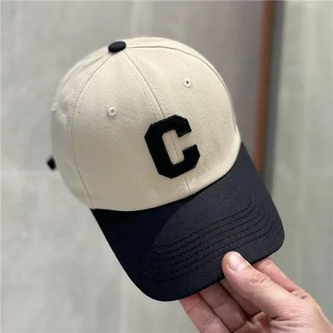 Letter C Baseball Cap for Women and Men Hat  Summer Sun Hats Outdoor Sports Travels Baseball Hat Adjustable