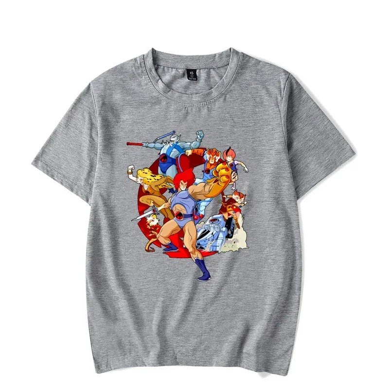 Luminous T-shirt Mens Fashion Casual Short Sleeve Round Neck Tops Mens Clothing Hipster Glowing ThunderCat T-shirt