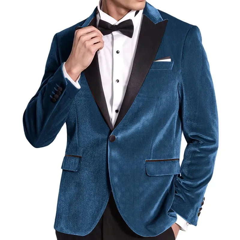 High Quality Classic Men's Suits 1Piece Velvet Custom Suit Timeless Style Every Occasion Wedding Dating Prom Annual Dinner Party