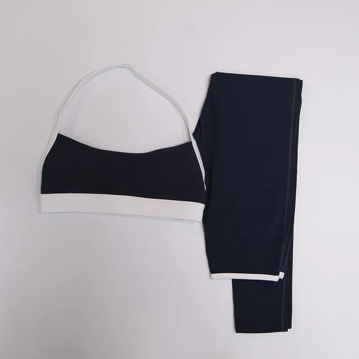 Women Summer Contrasting Sports Bra Shorts Set Female Two-Piece Set Running Shock-Absorbing Neck Hanging Underwear Yoga Set