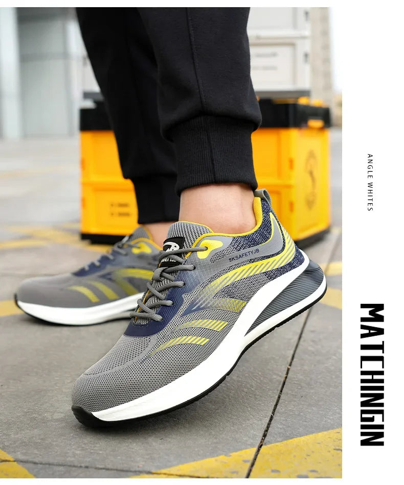 iron toe safety shoes for men women good quality work shoes with protection puncture proof working sneakers with metal toe boots