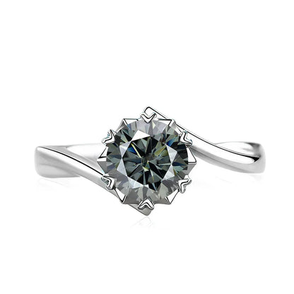 Black Pink Moissanite Women Rings S925 Sterling Silver Jewelry For Wedding Engagement Ring With Certified Women's Ring