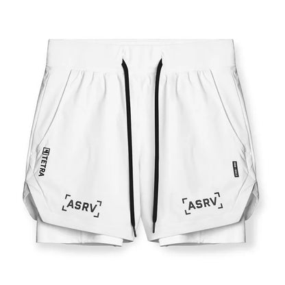 Mens Quick Dry 2 in 1 Double-deck Shorts Gym Fitness Basketball Jogger Short Pants Summer Sports Workout Bottoms Sweatpants
