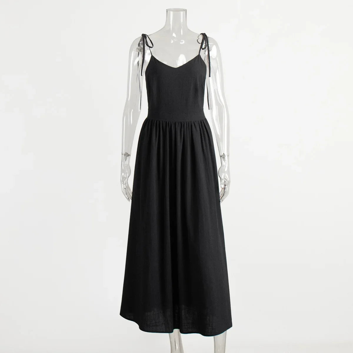 Spring Summer Beach Style Women Dress Vintage Loose A-line Sling Dress Sexy Hot Girl 100% Cotton V-neck Dress