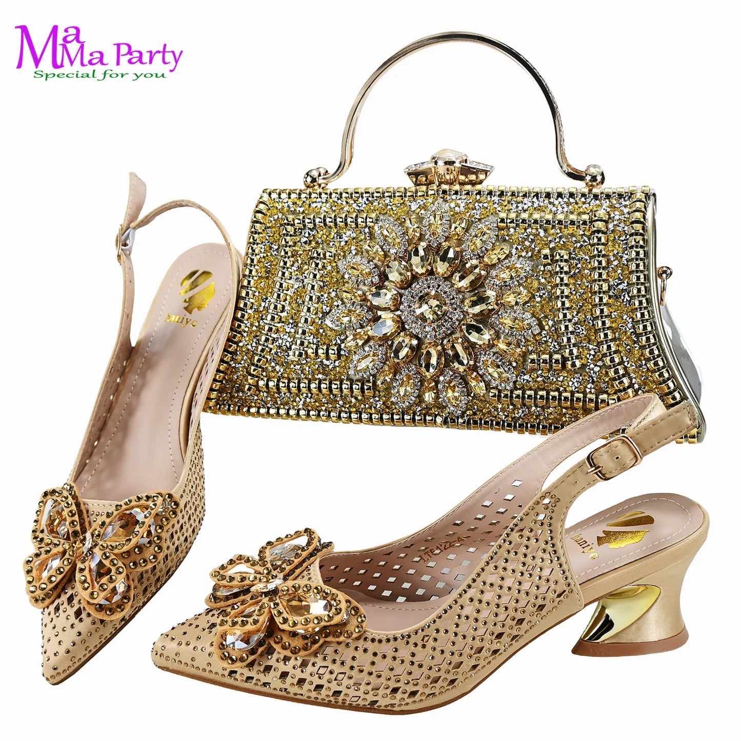 2025 High Quality Winter New Arrivals Specials Design Italian Shoes and Bag Set in Wine Color Low Heels Comfortable For Wedding