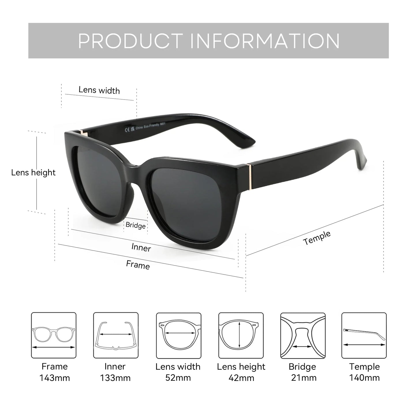 Fashion Butterfly Polarized Sunglasses for Women UV400 Protection Shade Ladies Cat Eye Sun Glasses ZS2218