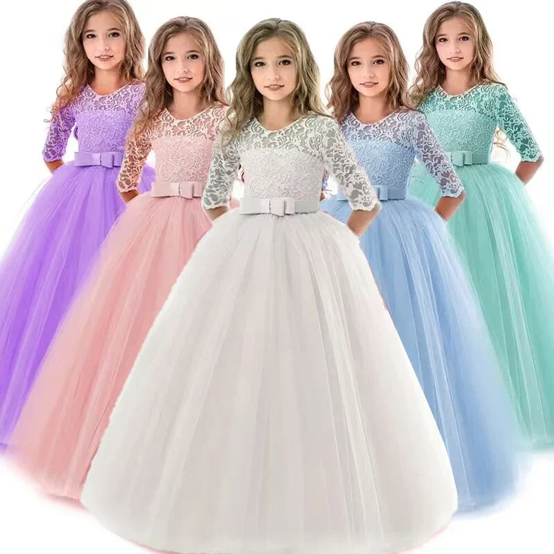 Children Princess Girls Party Wear Kids Christmas Dress Girl's Birthday Dress Baby Girl Wedding Banquet Clothes 3-14 Years