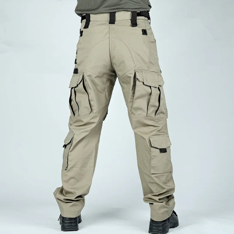 Men Military Tactics Pants Quick Dry Tactical Cargo Pants Wear-Resistant Multi-Pocket Men's Trousers Loose Combat Work Pant Male