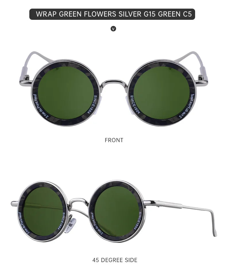 Round Steampunk Sunglass Men Vintage Punk Sunglasses Women Trendy Retro Fashion Glasses Gafas De Sol Hombre Lunette Soleil Femme