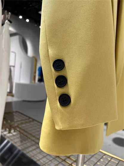 New Women Elegant Straight Suit Jacket Casual Office Lady Blazer High-end Clothes Spring Autumn Cardigan Jacket Female Outerwear